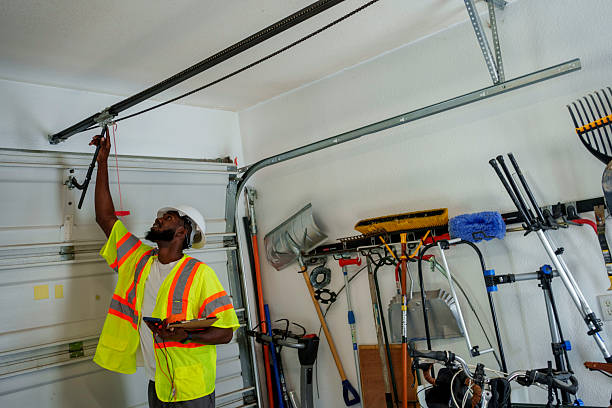 Professional Garage Door Panel Replacement technician working in Boling, TX